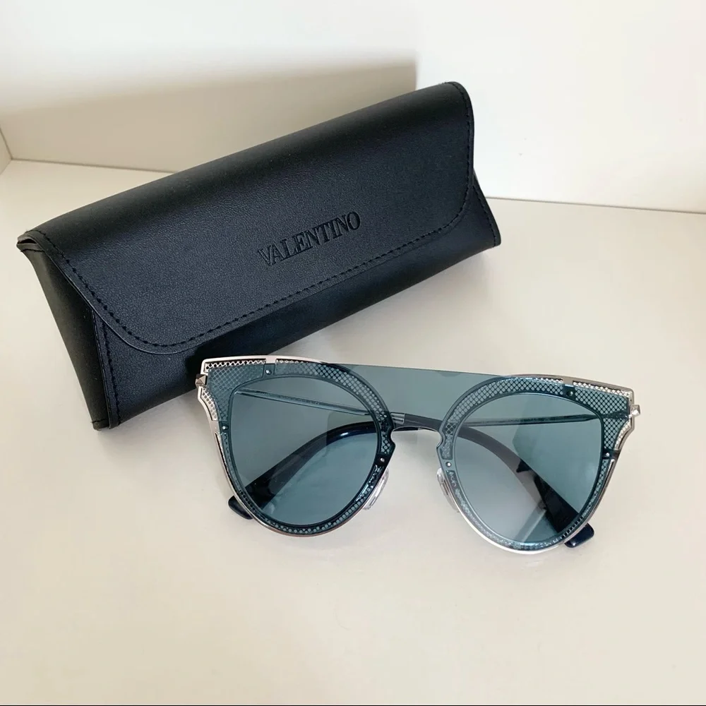 Valentino clear blue sunglasses